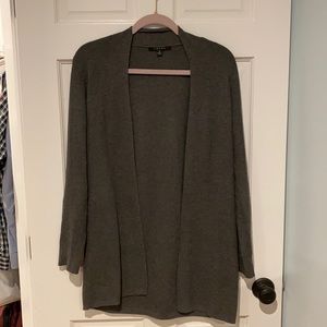 Cyrus Grey Open Long Cardigan Sweater